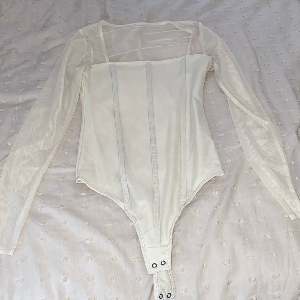 Abercrombie Mesh Corset Bodysuit